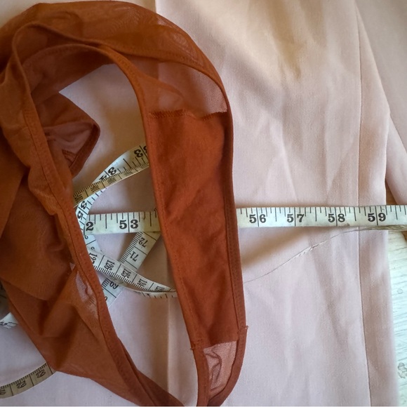 SKIMS Rust Mocha Caramel Mesh Bodysuit Lingerie - Picture 8 of 8